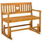 Garten Schaukeltbank Natur 110 x 59 x 97 cm Massivholz Akazie