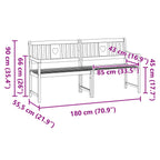 Bank Outdoor Natur 180 x 55,5 x 90 cm Massivholz Akazie