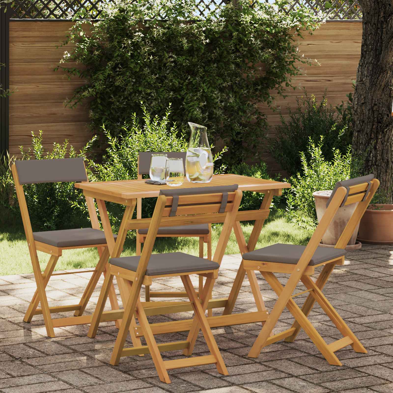 Außen Bistro-Stühle 4 pcs Dunkelgrau 40 x 53 x 80 cm