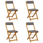 Außen Bistro-Stühle 4 pcs Dunkelgrau 40 x 53 x 80 cm