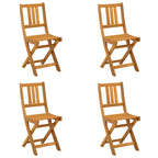 Außen Bistro-Stühle mit Kissen 4 pcs Natur 40 x 42 x 85 cm