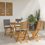 Außen Bistro-Stühle mit Kissen 4 pcs Dunkelgrau 38 x 46 x 85 cm