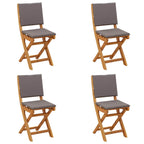 Außen Bistro-Stühle mit Kissen 4 pcs Dunkelgrau 38 x 46 x 85 cm