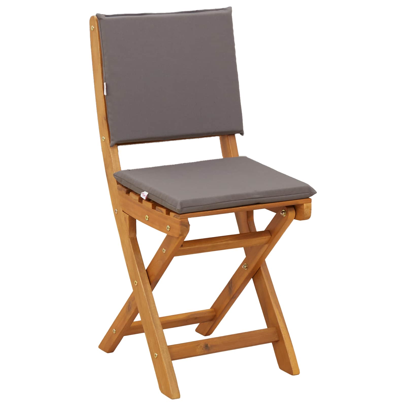 Außen Bistro-Stühle mit Kissen 4 pcs Dunkelgrau 38 x 46 x 85 cm