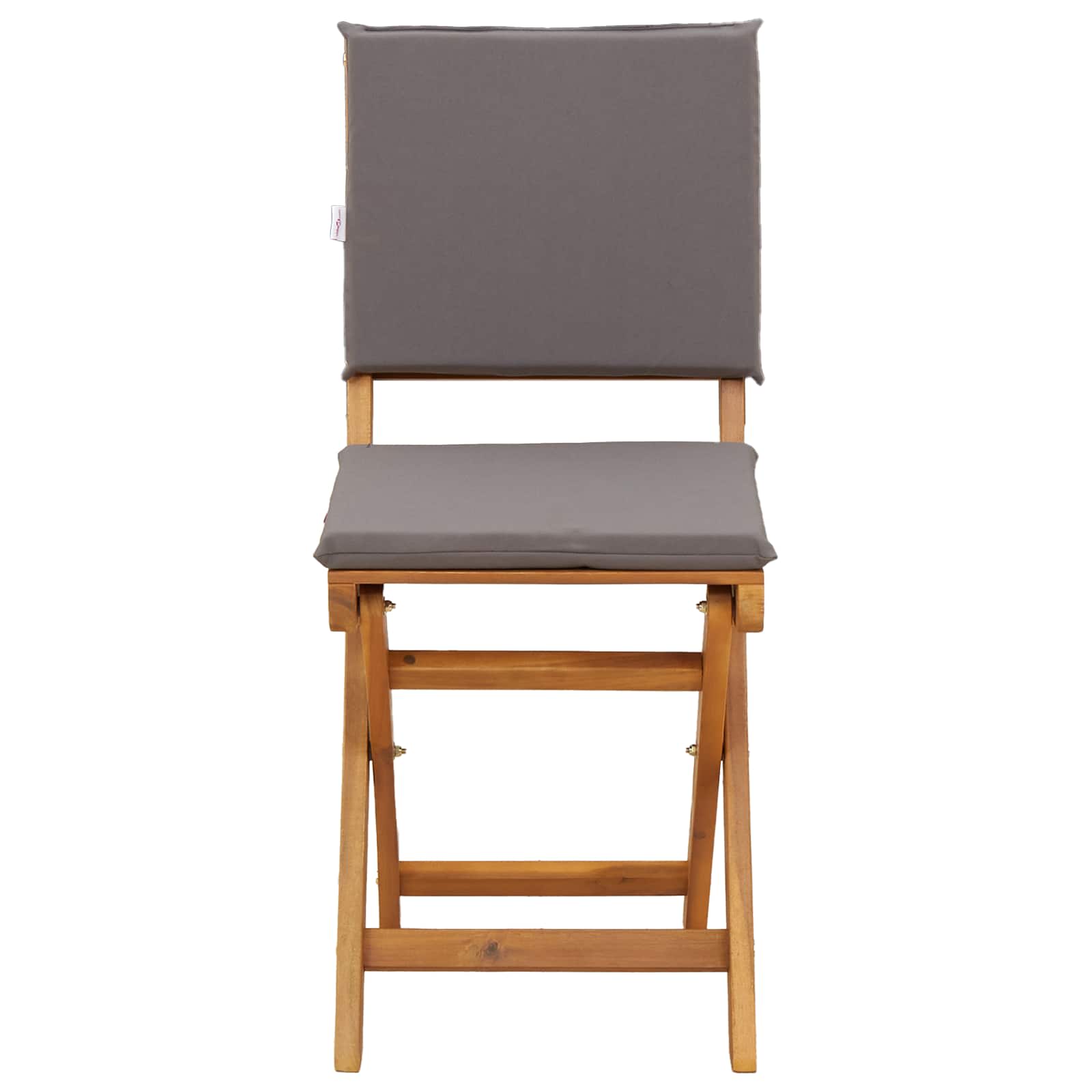 Außen Bistro-Stühle mit Kissen 4 pcs Dunkelgrau 38 x 46 x 85 cm