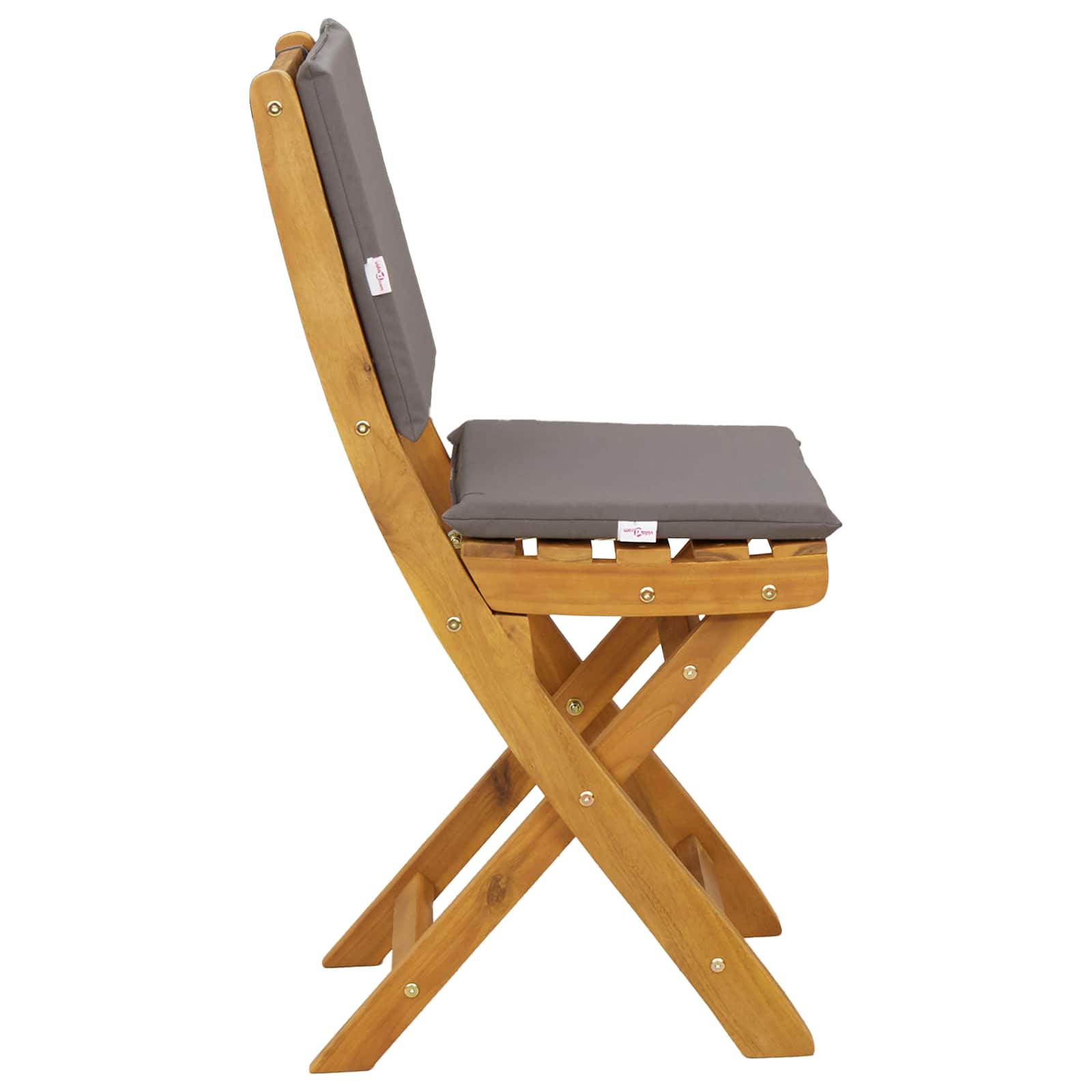 Außen Bistro-Stühle mit Kissen 4 pcs Dunkelgrau 38 x 46 x 85 cm