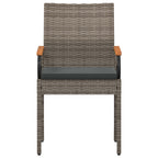 Gartenstühle 2 pcs Grau und Dunkelgrau Poly-Rattan und Akazie