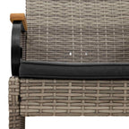 Gartenstühle 4 pcs Grau und Dunkelgrau Poly-Rattan und Akazie