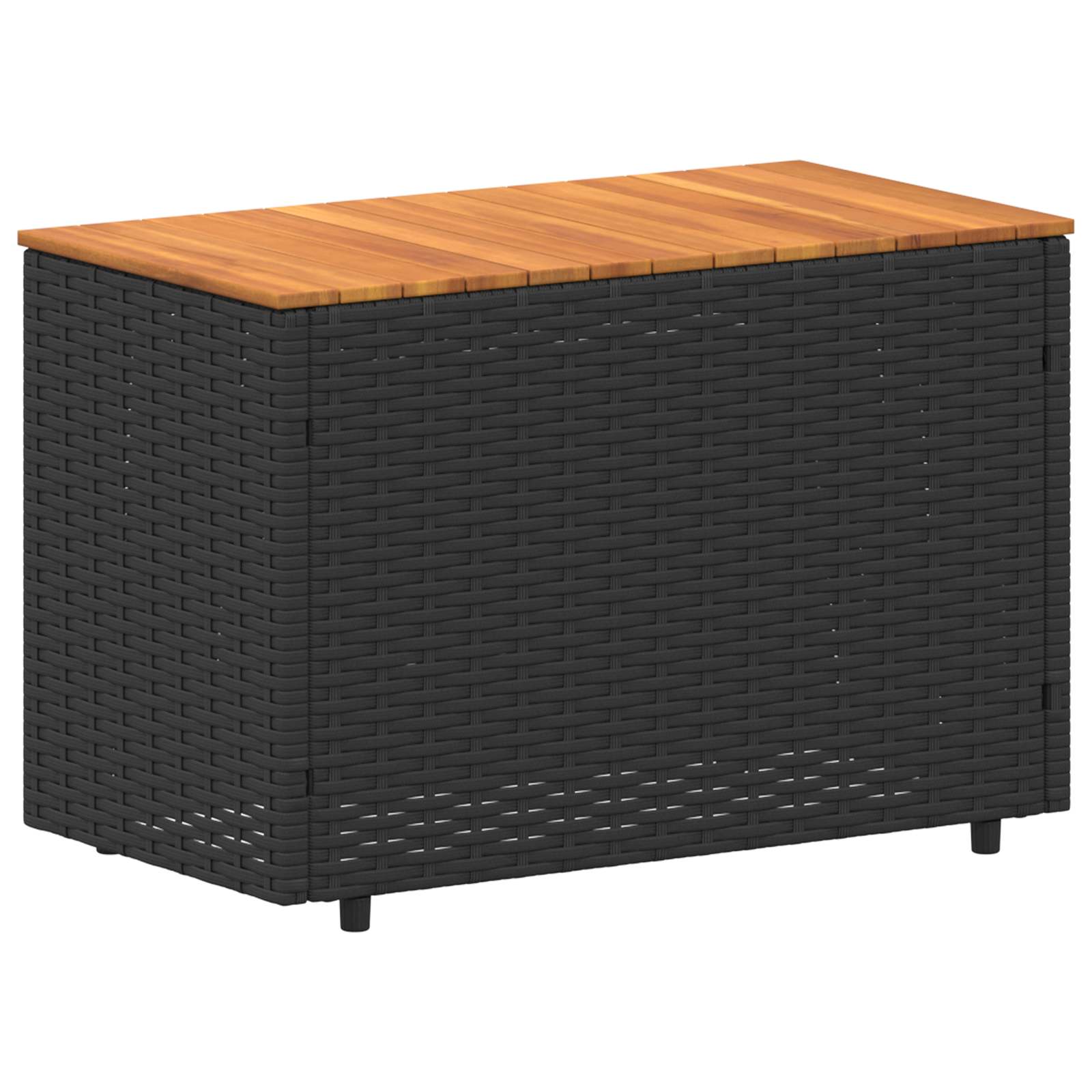 Outdoor-Sofagarnitur mit Kissen 4 pcs Schwarz und Cremeweiß