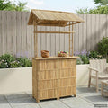 Outdoor Bartisch Natur 115 x 95 x 214 cm Bambus