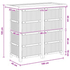 Outdoor Bartisch Natur 115 x 55 x 105 cm Bambus