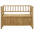 Garten-Aufbewahrungsbank 110 x 47 x 80 cm Bambus Natur