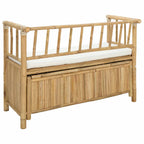 Garten-Aufbewahrungsbank 110 x 47 x 80 cm Bambus Natur