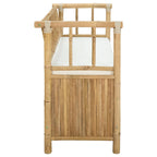 Garten-Aufbewahrungsbank 110 x 47 x 80 cm Bambus Natur