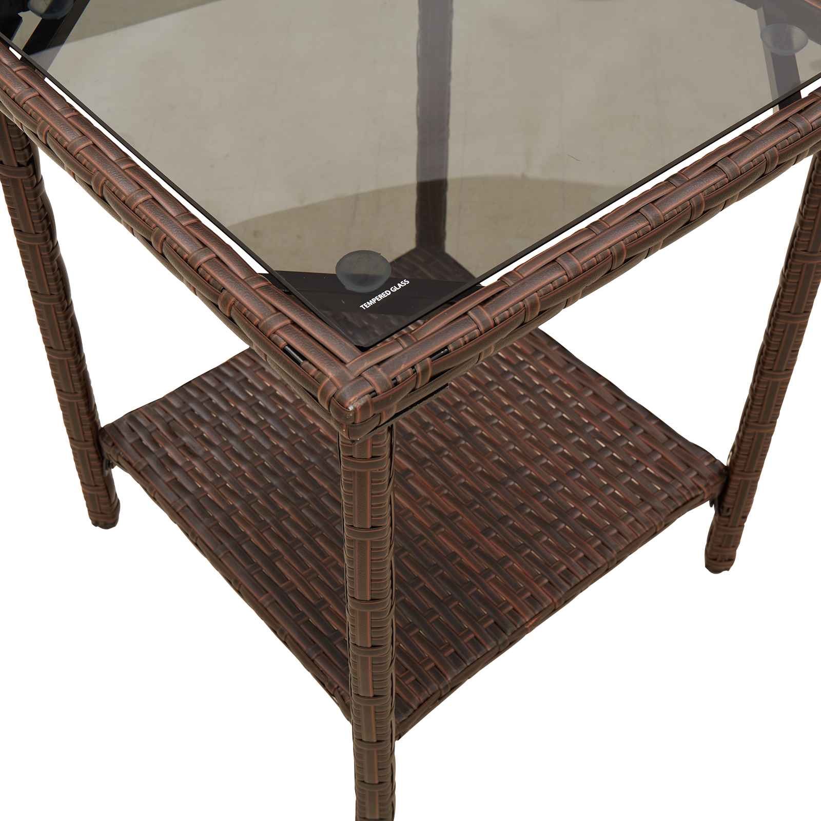 Outdoor-Sofagarnitur mit Kissen 2 pcs Braun und Rot Poly-Rattan