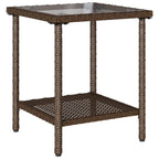 Outdoor-Sofagarnitur mit Kissen 2 pcs Braun und Rot Poly-Rattan