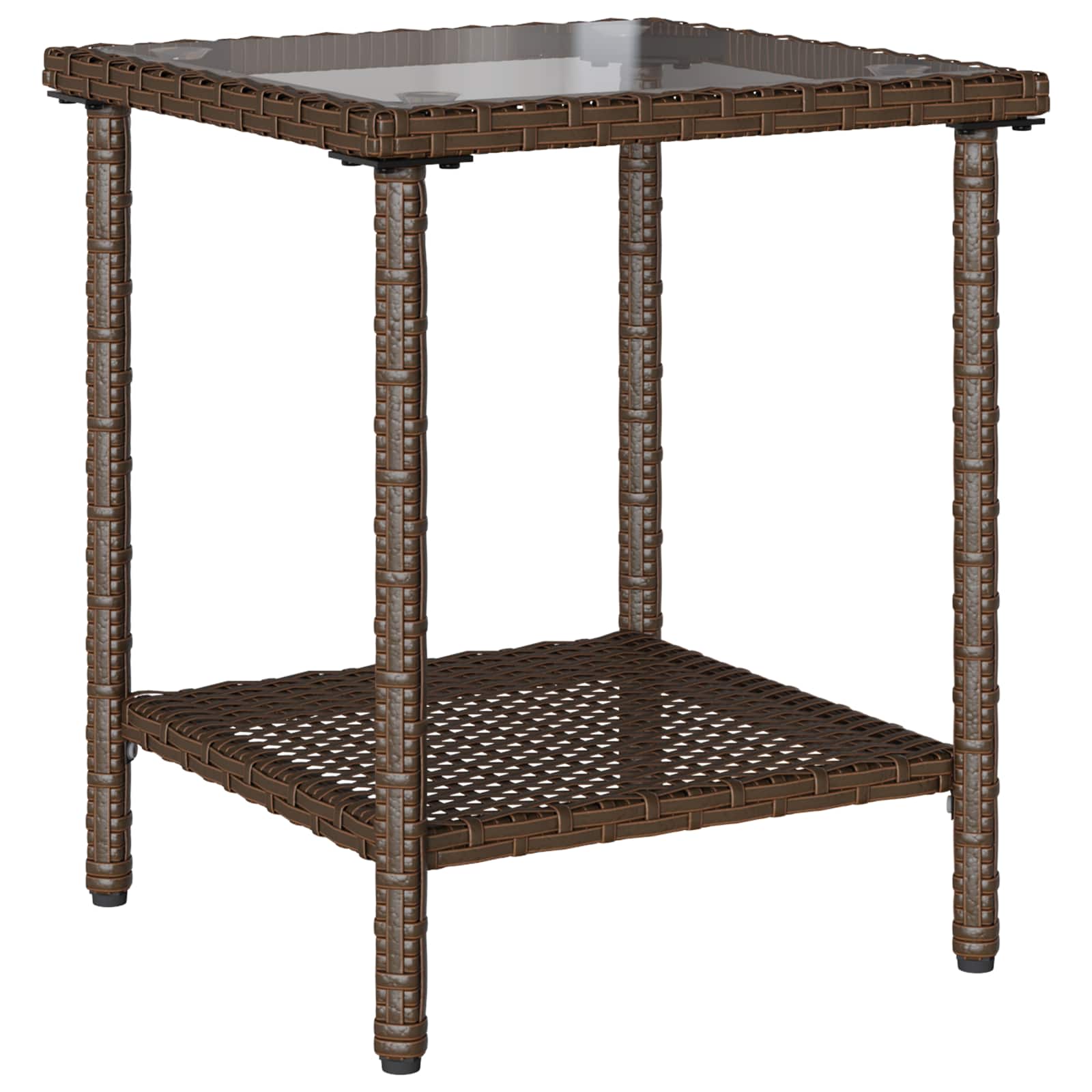 Outdoor-Sofagarnitur mit Kissen 2 pcs Braun und Rot Poly-Rattan