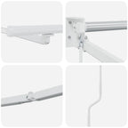 Elektrisches Markisenrahmen Weiß 4 x 3 m Aluminium