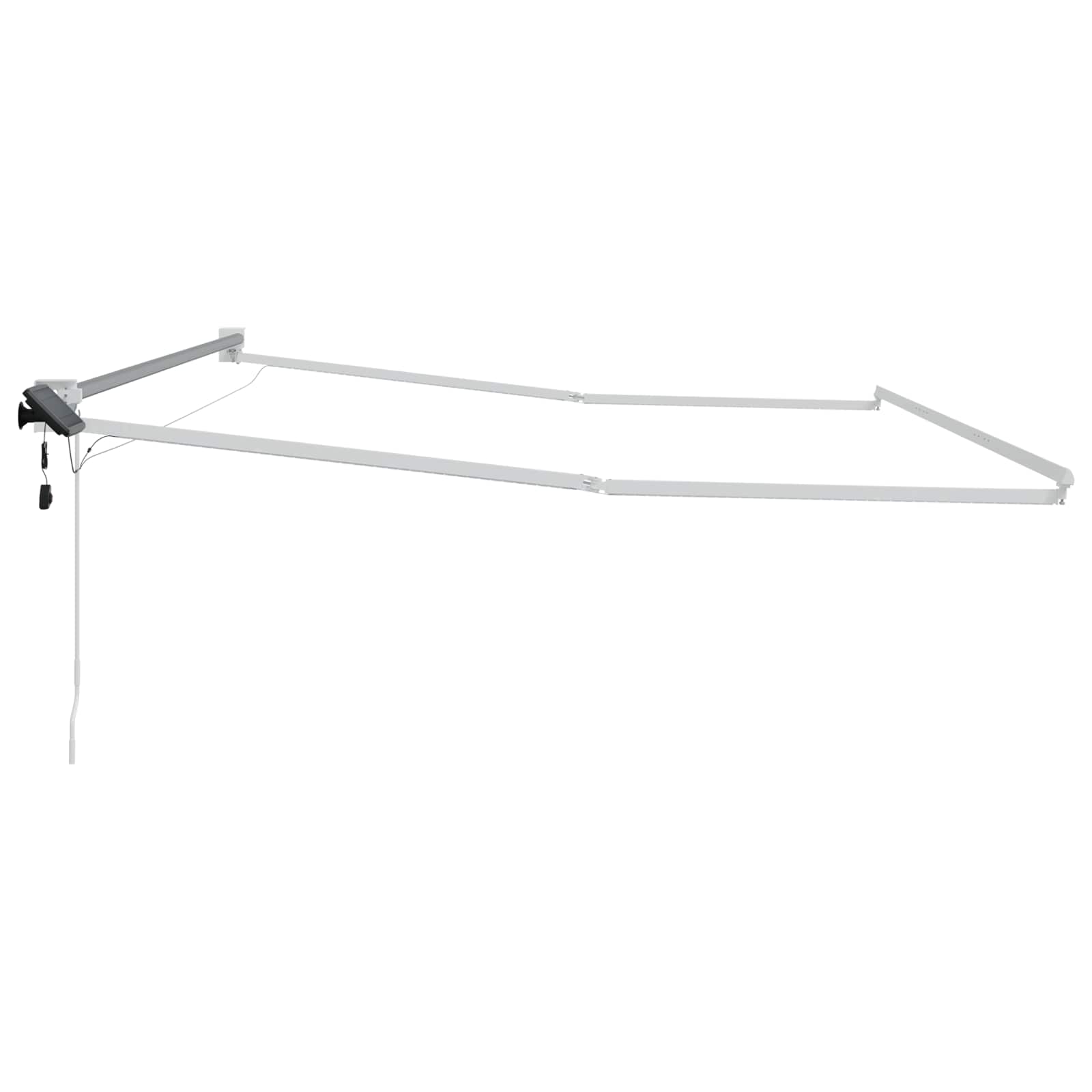 Elektrisches Markisenrahmen Weiß 4 x 3 m Aluminium