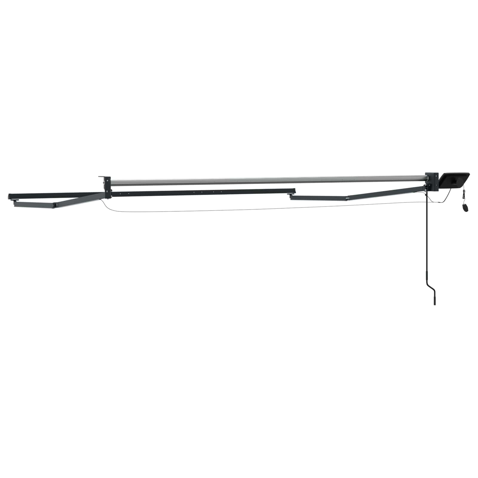 Elektrisches Markisenrahmen Anthrazit 3,5 x 2 m Aluminium