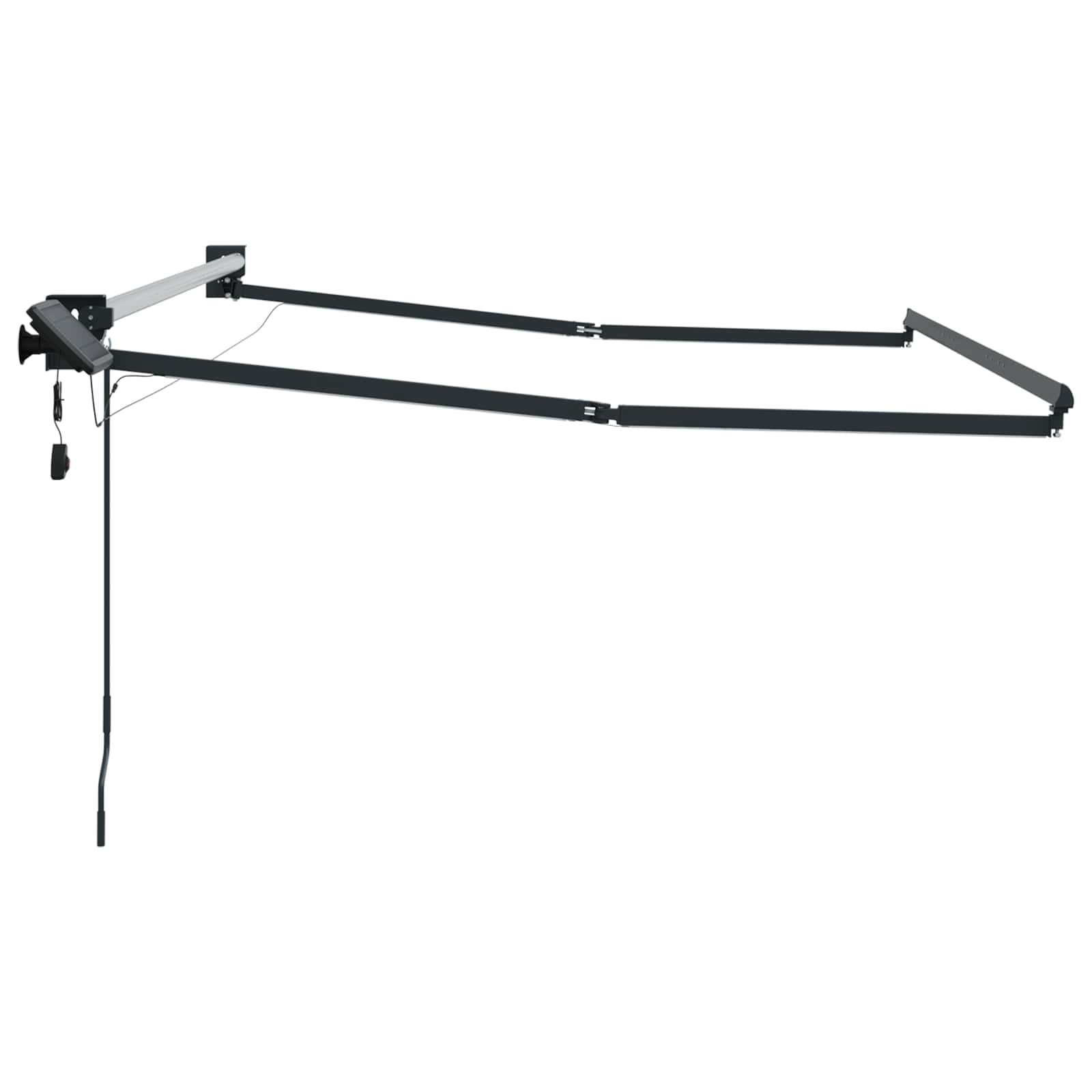 Elektrisches Markisenrahmen Anthrazit 3,5 x 2 m Aluminium