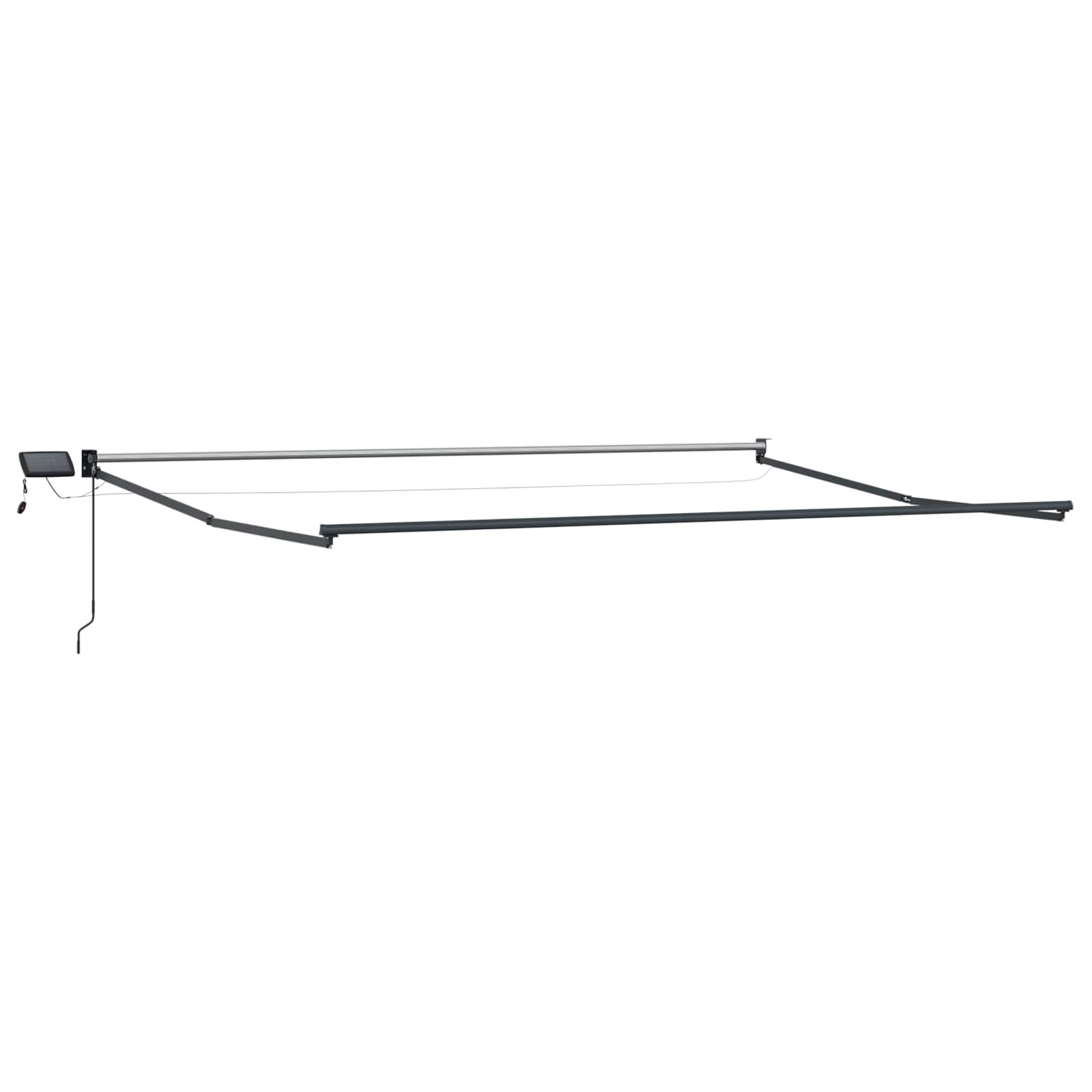 Elektrisches Markisenrahmen Anthrazit 5 x 3 m Aluminium