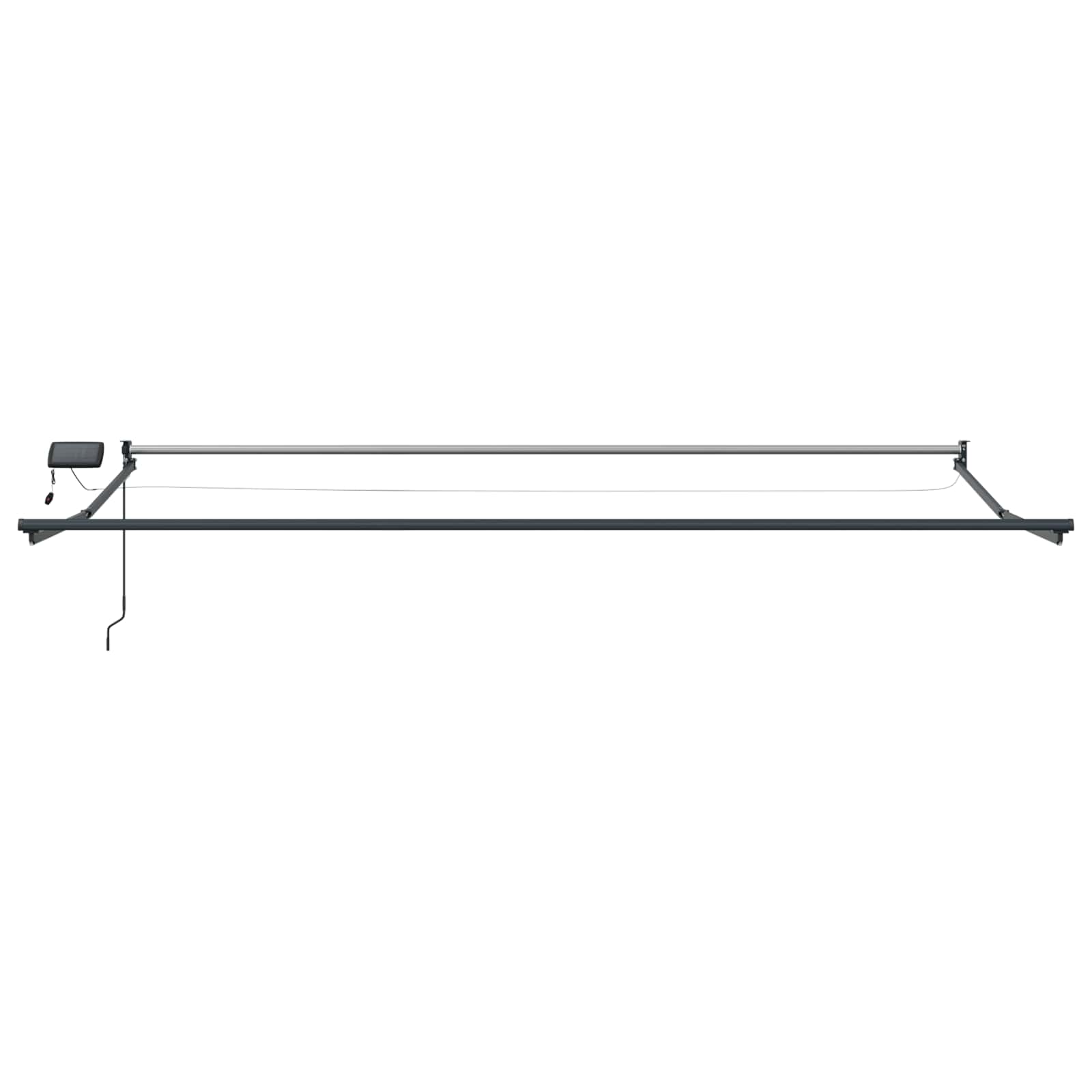 Elektrisches Markisenrahmen Anthrazit 5 x 3 m Aluminium