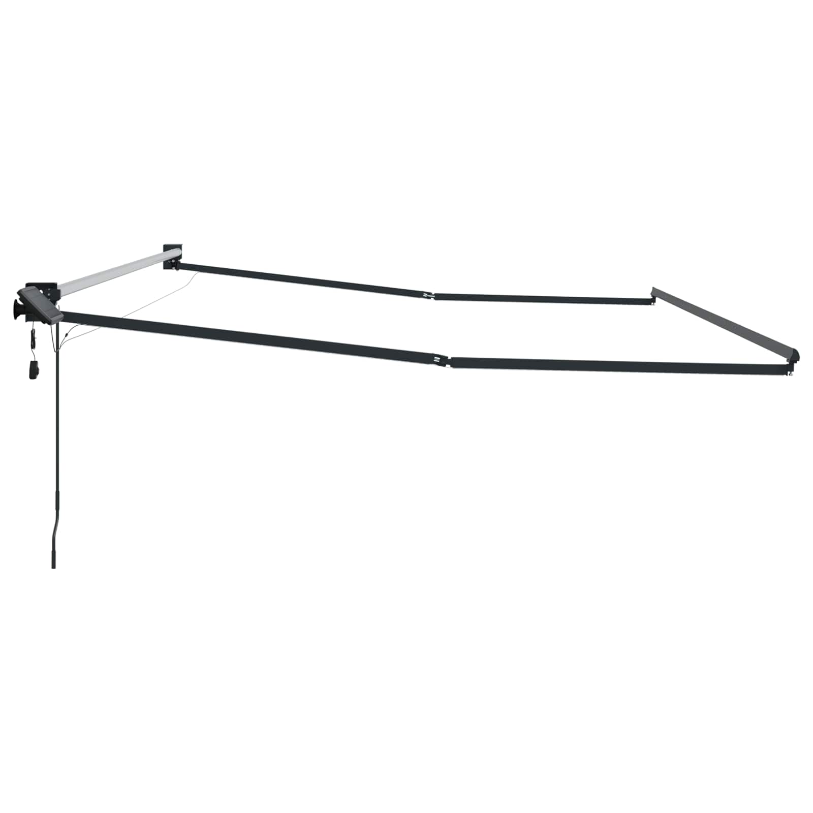Elektrisches Markisenrahmen Anthrazit 5 x 3 m Aluminium