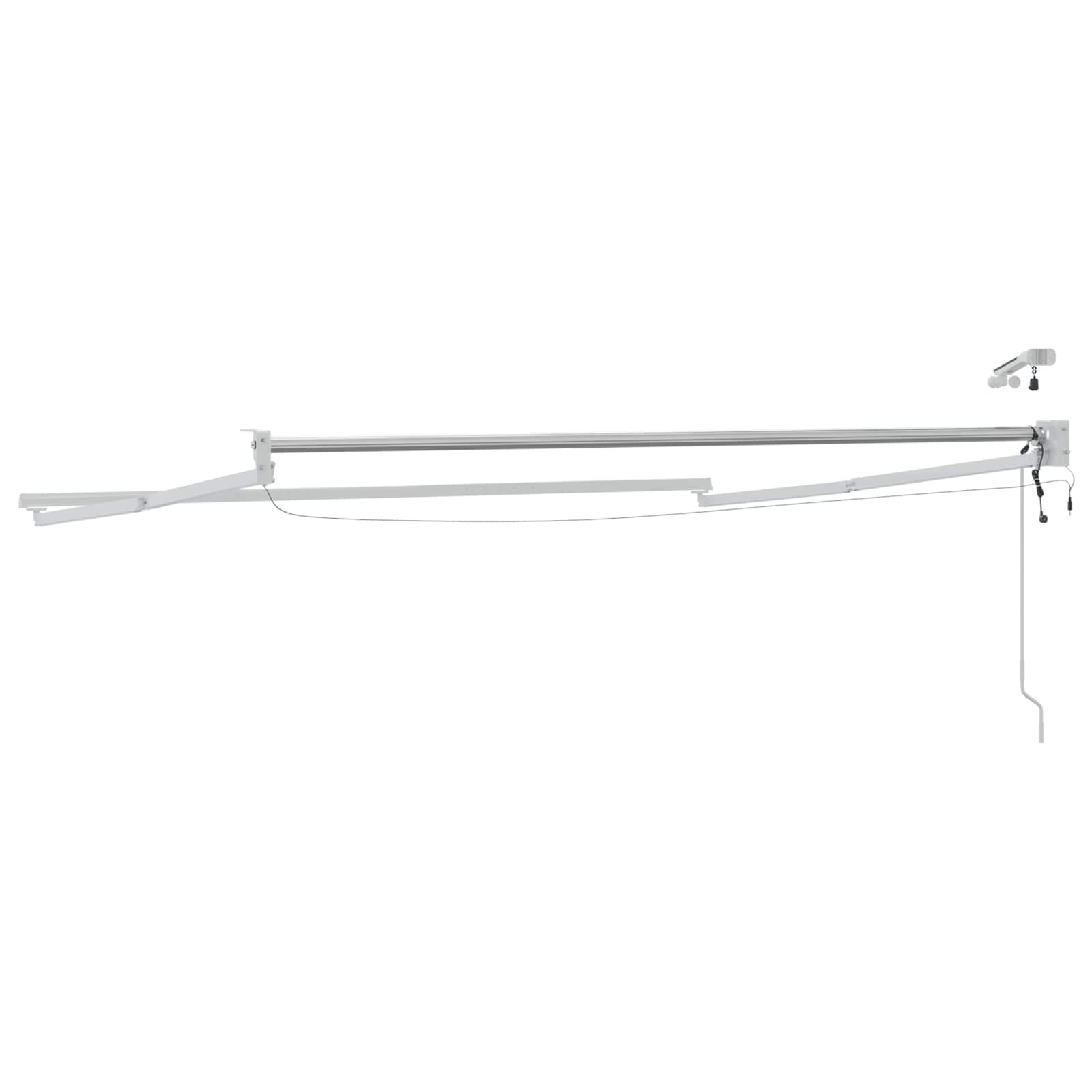 Elektrisches Markisenrahmen Weiß 3 x 2 m Aluminium