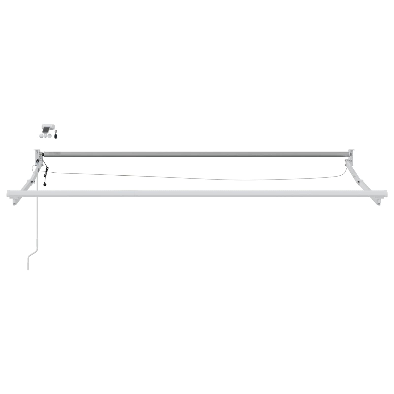 Elektrisches Markisenrahmen Weiß 3 x 2 m Aluminium