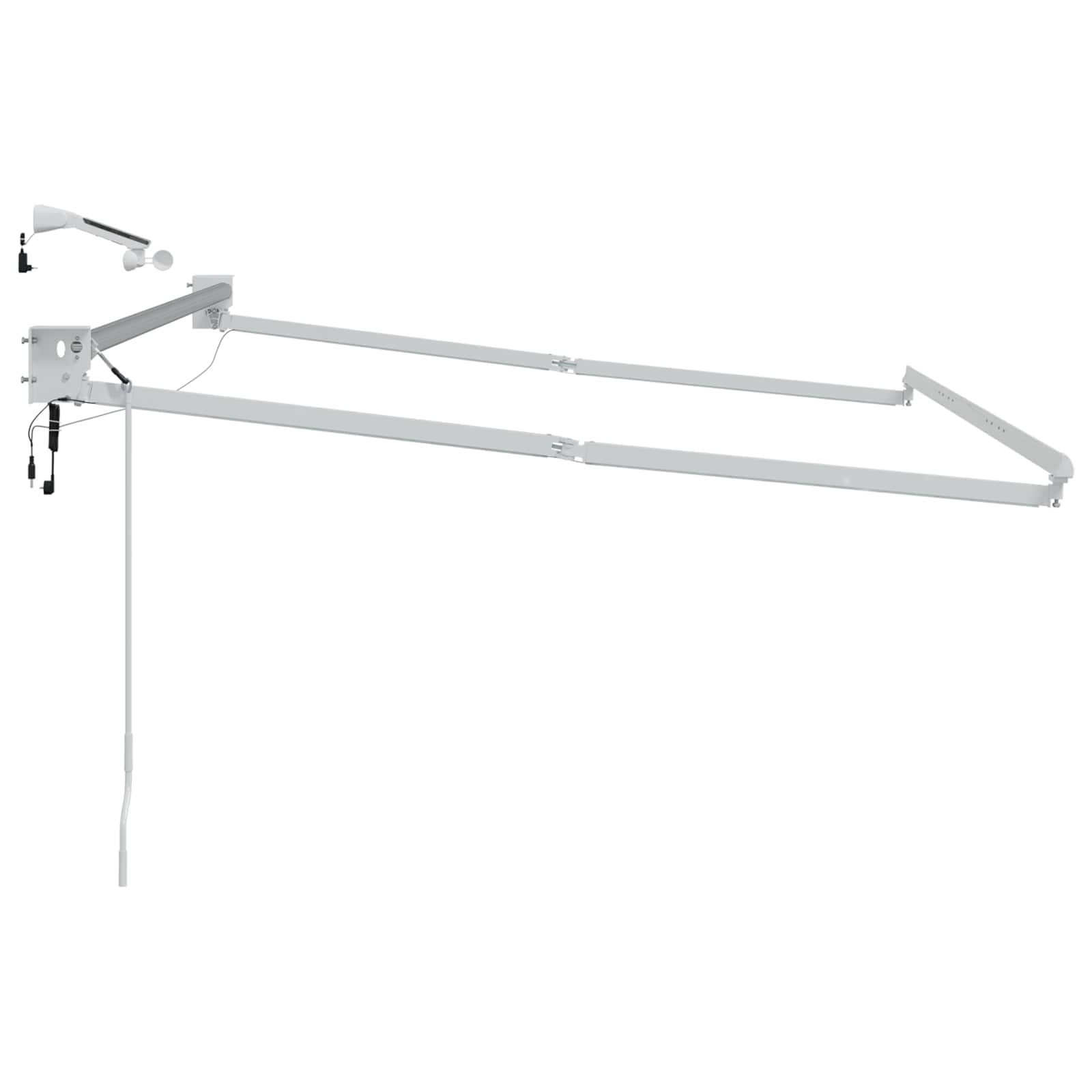Elektrisches Markisenrahmen Weiß 3 x 2 m Aluminium