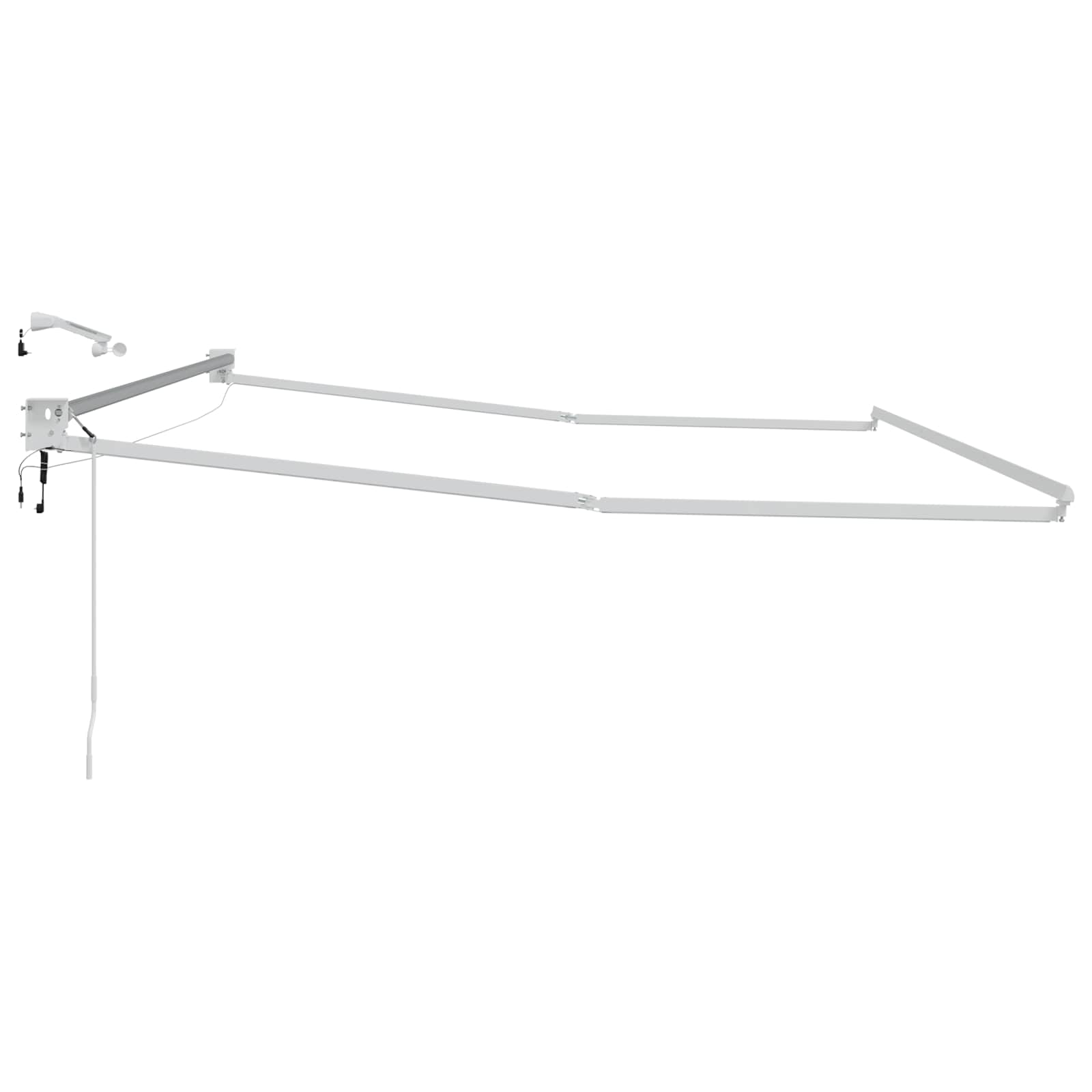 Elektrisches Markisenrahmen Weiß 4 x 2 m Aluminium