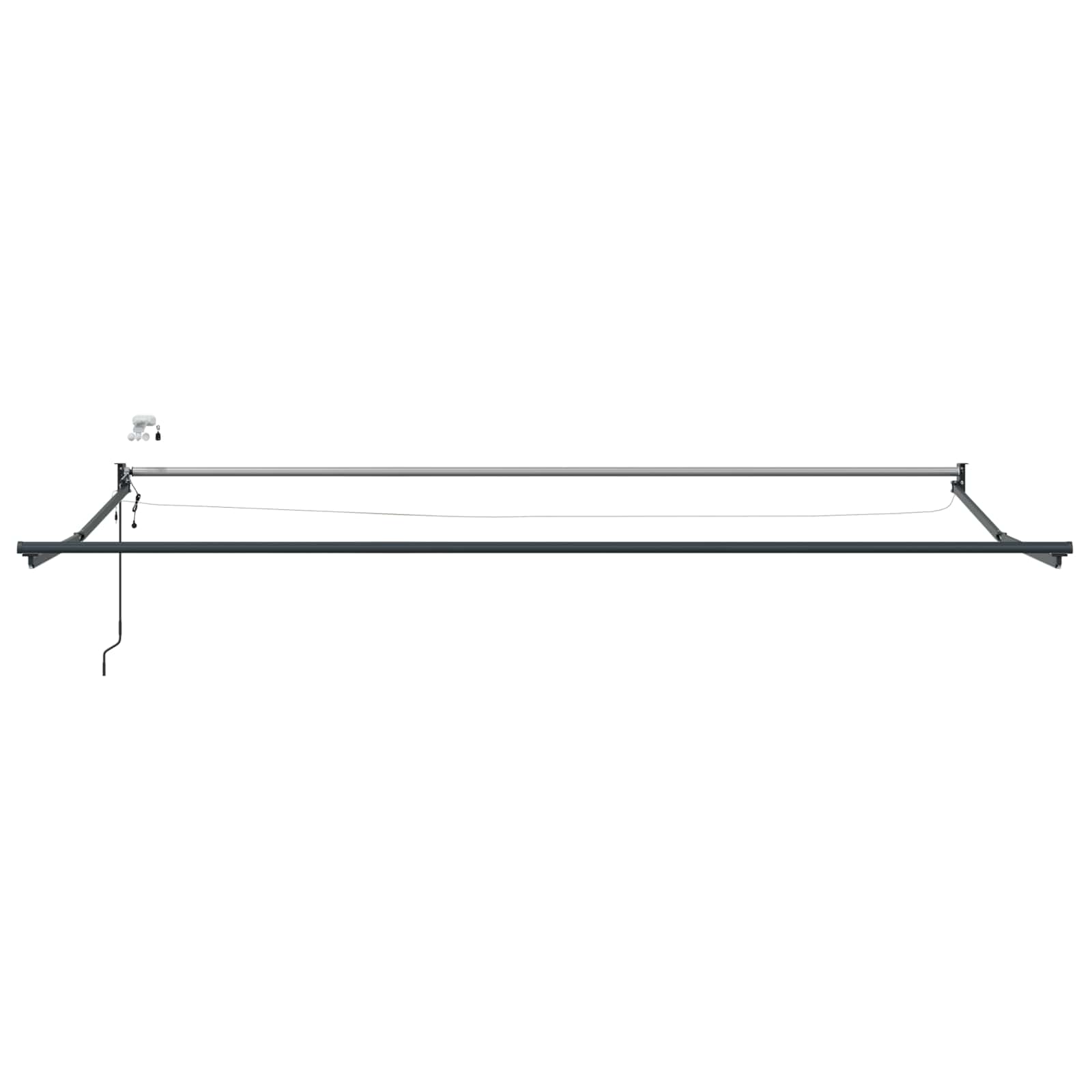 Elektrisches Markisenrahmen Anthrazit 4,5 × 3 m Aluminium