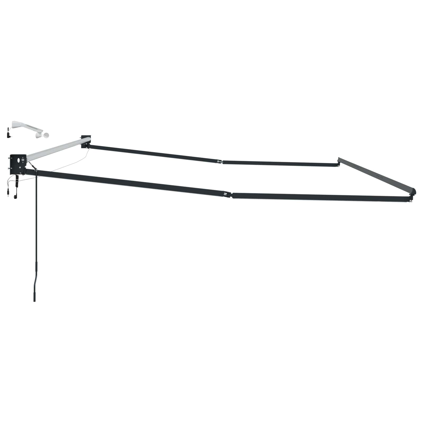 Elektrisches Markisenrahmen Anthrazit 4,5 × 3 m Aluminium