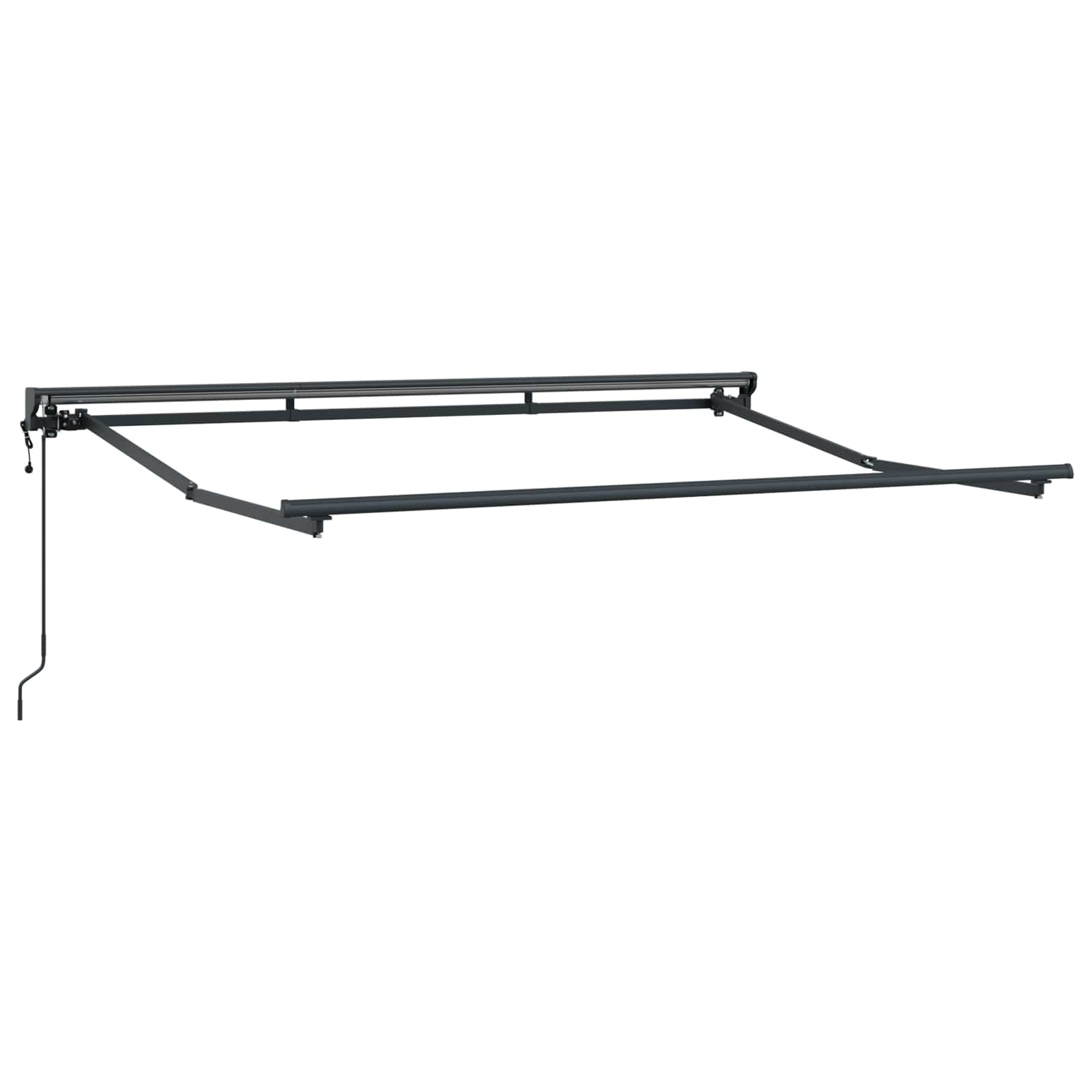 Elektrisches Markisenrahmen Verstellbar Anthrazit 3 x 2 m Stahl