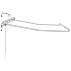 Elektrische Markisenrahmen mit LEDs Weiß 3,5 x 2 m Aluminium