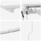 Elektrische Markisenrahmen mit LEDs Weiß 4 x 2 m Aluminium