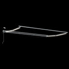 Elektrische Markisenrahmen mit LEDs Weiß 4 x 2 m Aluminium