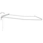 Elektrische Markisenrahmen mit LEDs Weiß 4 x 2 m Aluminium