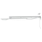 Elektrische Markisenrahmen mit LEDs Weiß 3 x 2,5 m Aluminium