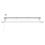 Elektrische Markisenrahmen mit LEDs Weiß 3,5 x 2,5 m Aluminium