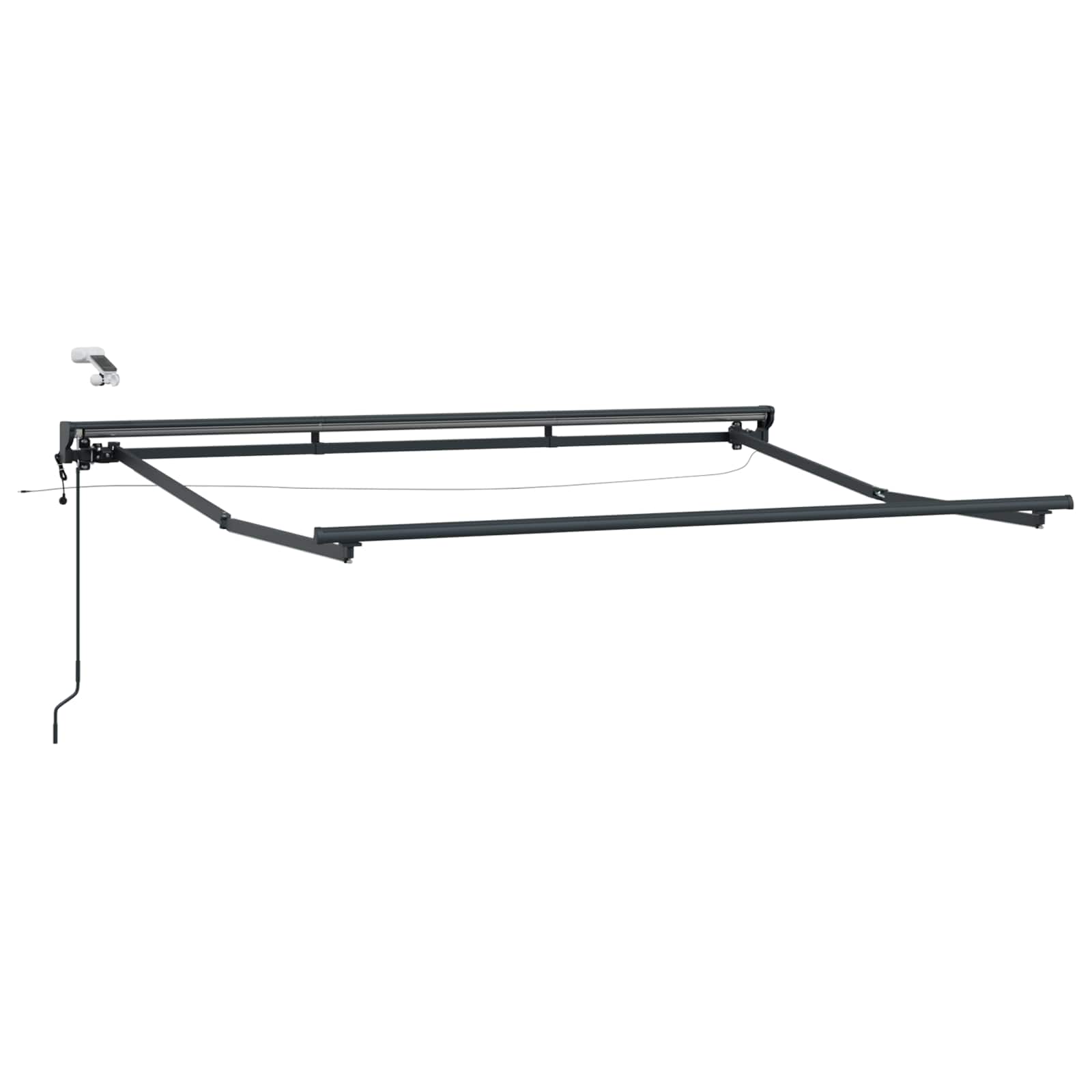 Elektrische Markisenrahmen mit LEDs Anthrazit 3 x 2 m Aluminium
