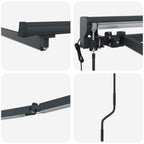 Elektrische Markisenrahmen mit LEDs Anthrazit 3,5 x 2,5 m