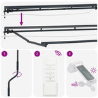 Elektrische Markisenrahmen mit LEDs Anthrazit 3,5 x 2,5 m