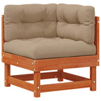 Garten-Lounge-Set 6 pcs Wachsbraun Massives Kiefernholz