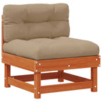 Garten-Lounge-Set 6 pcs Wachsbraun Massives Kiefernholz