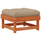 Garten-Lounge-Set 6 pcs Wachsbraun Massives Kiefernholz