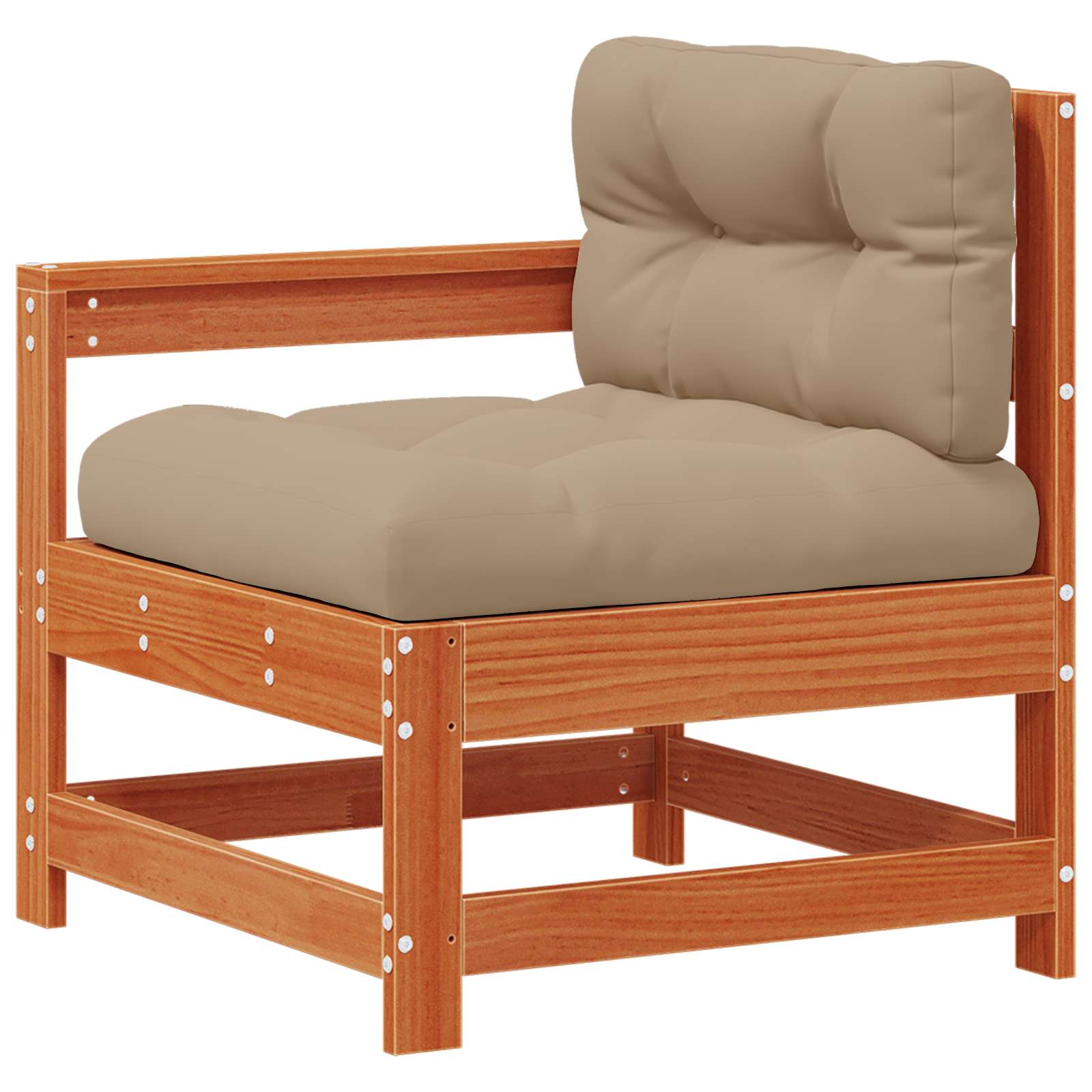 Garten-Lounge-Set 10 pcs Wachsboden Kiefer Massives Kiefernholz