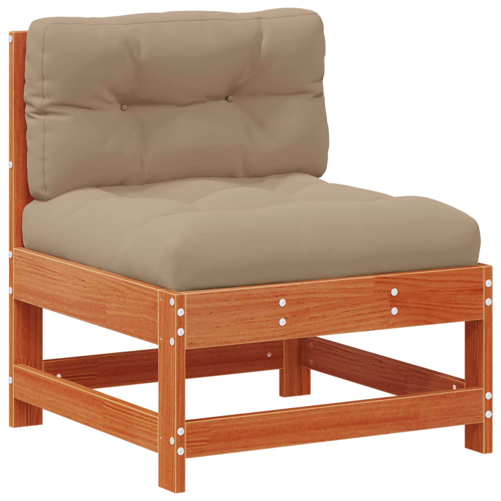 Garten-Lounge-Set 10 pcs Wachsboden Kiefer Massives Kiefernholz