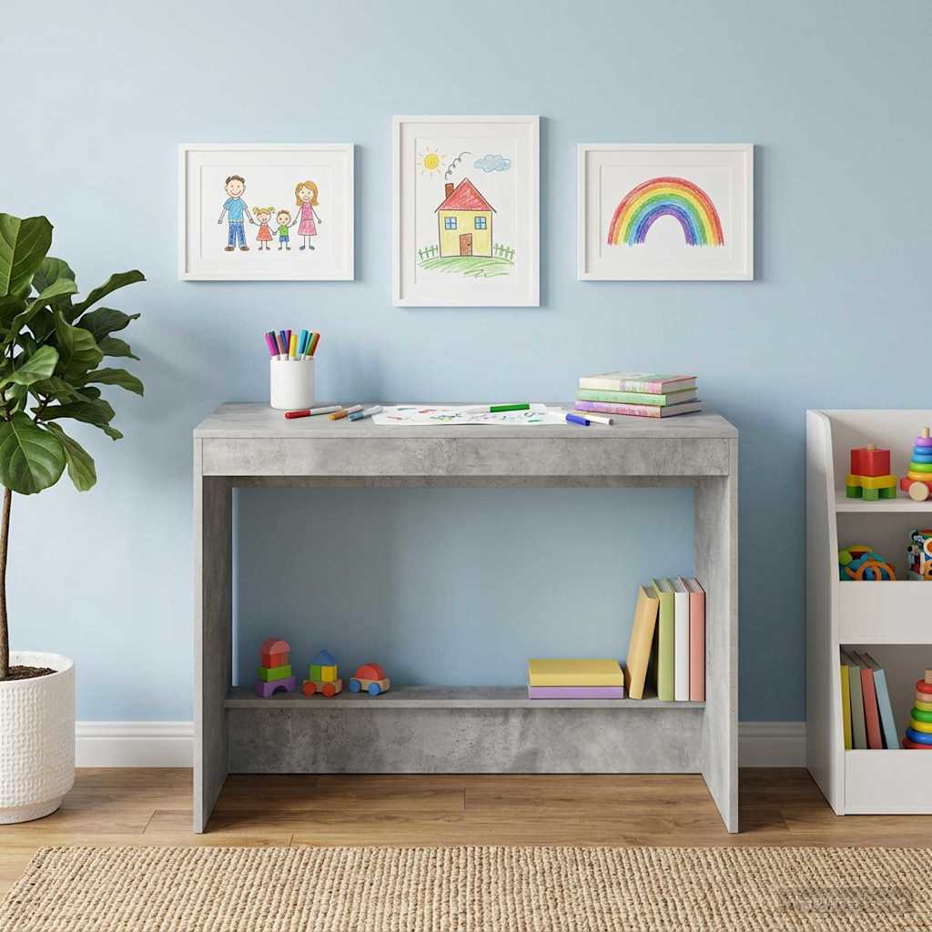 Bett-Schreibtisch Betongrau Holzwerkstoff 100 x 45 x 75 cm